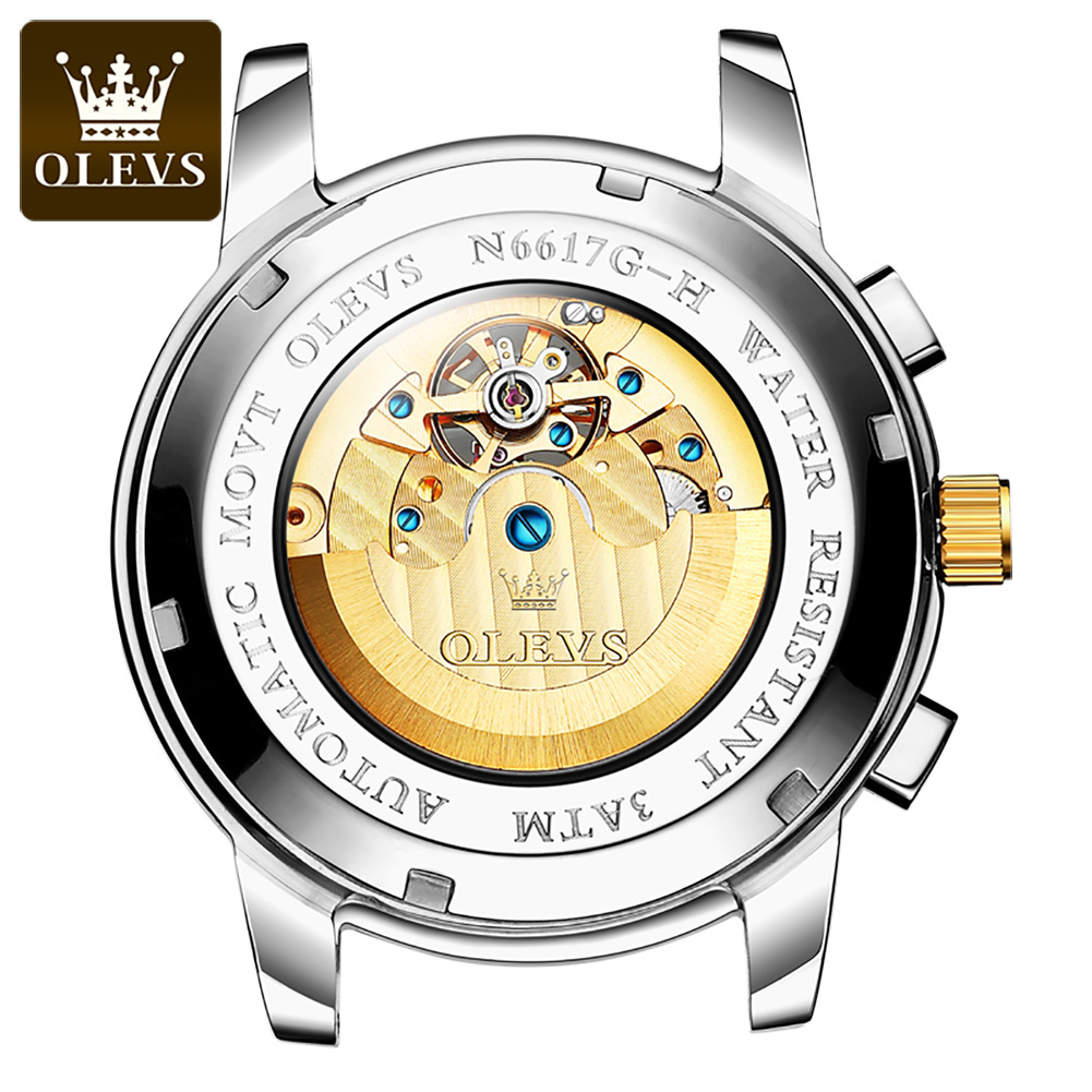 Olevs 6617 relógio mecânico cl - Leather Classic Strap avaliação e preço