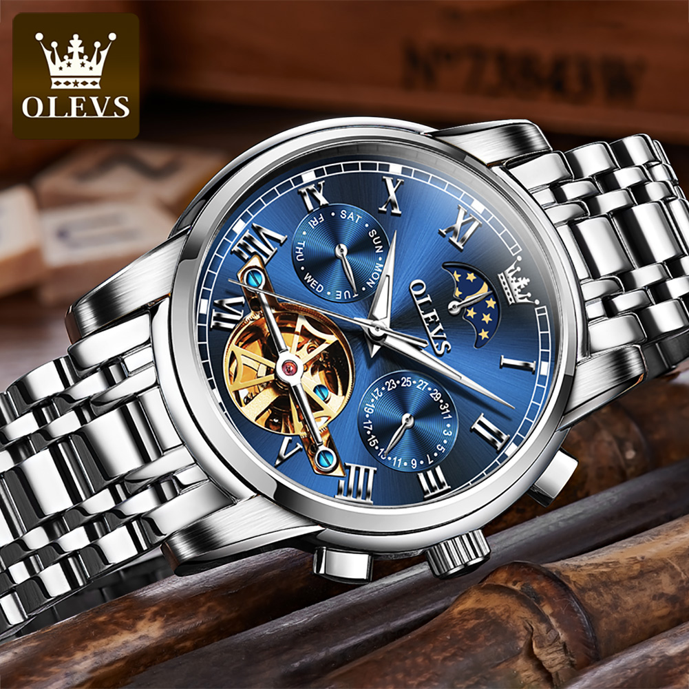 Olevs 6617 relógio mecânico cl - Leather Classic Strap avaliação e preço