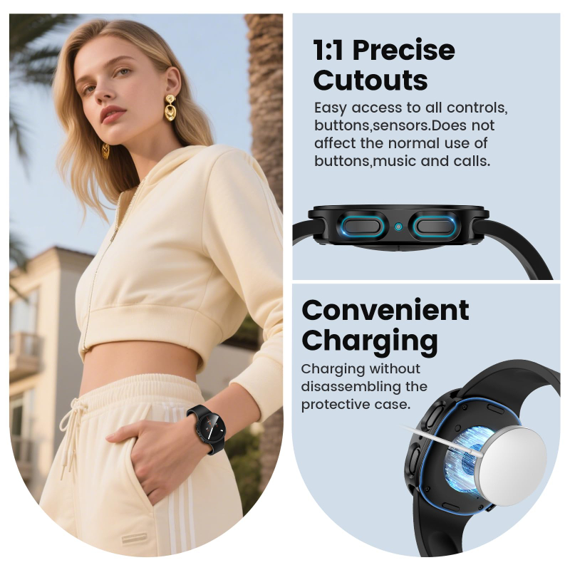 Capa de vidro temperado + pc p - Samsung Smartwatch Accessories avaliação e preço