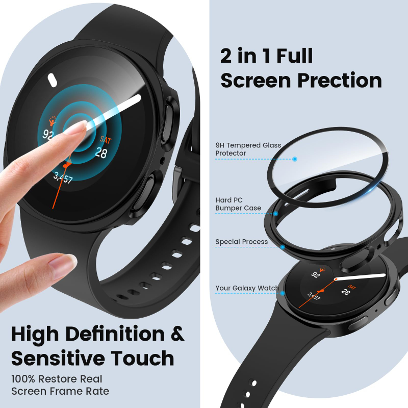 Capa de vidro temperado + pc p - Samsung Smartwatch Accessories avaliação e preço