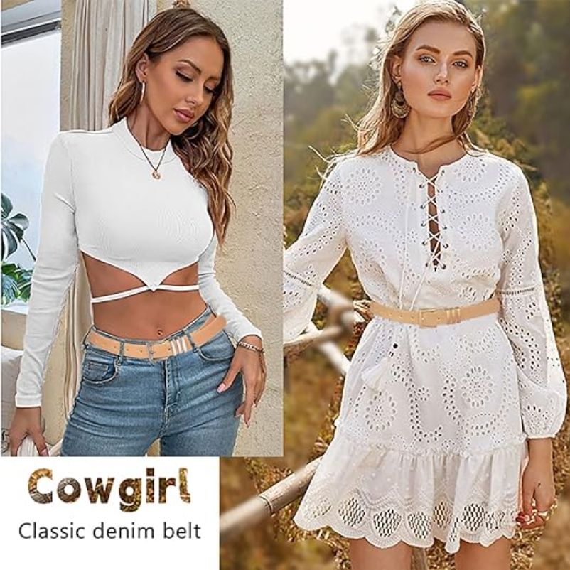 Cinto Feminino Casual de Couro - Leather Classic Strap avaliação e preço