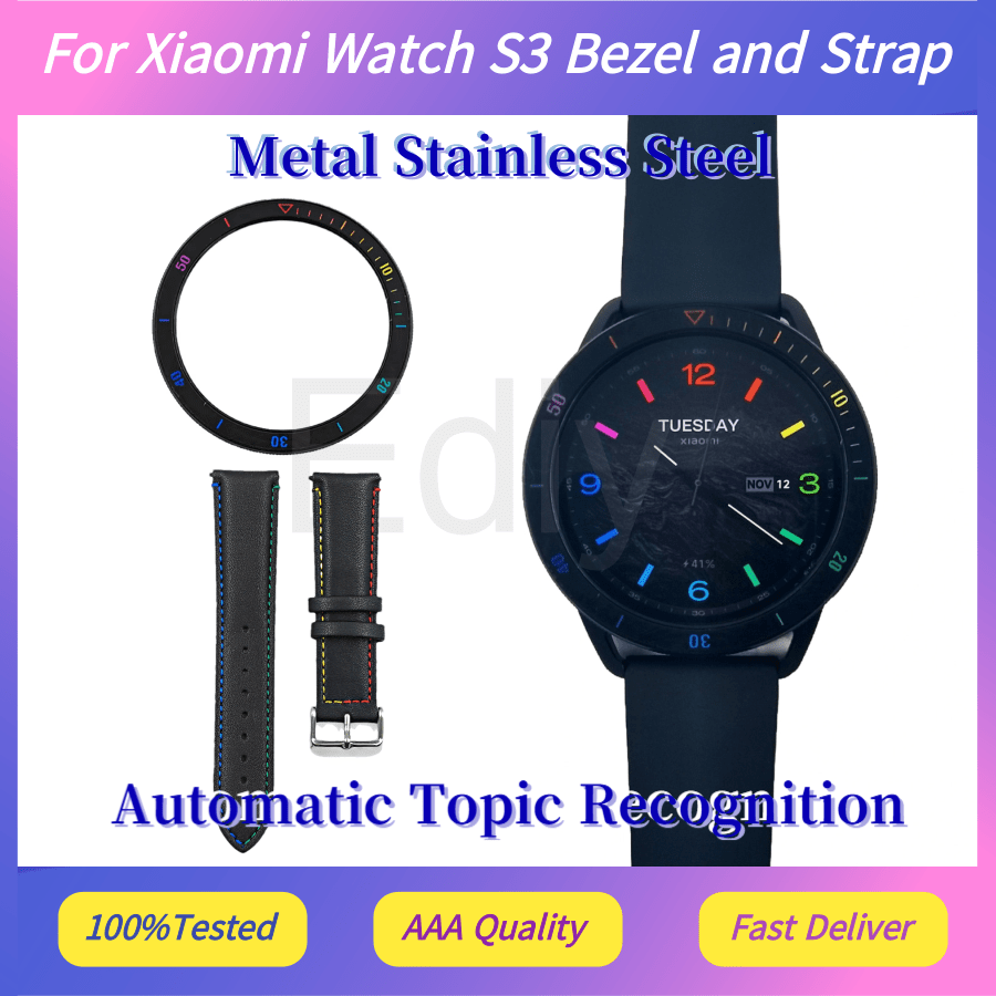Para Xiaomi Watch S3: Aro e Pu - Xiaomi Smartwatch S3 Accessories avaliação e preço