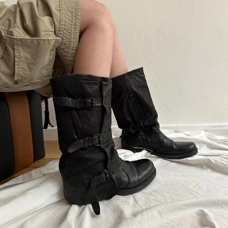 Botas Clássicas Femininas Retr - Leather Classic Strap avaliação e preço